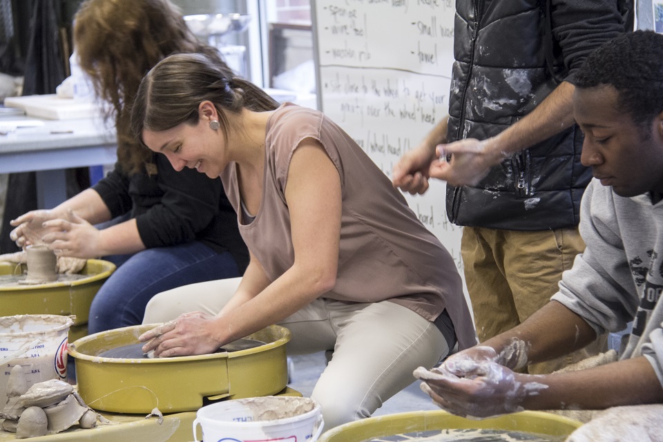 Ceramics Students