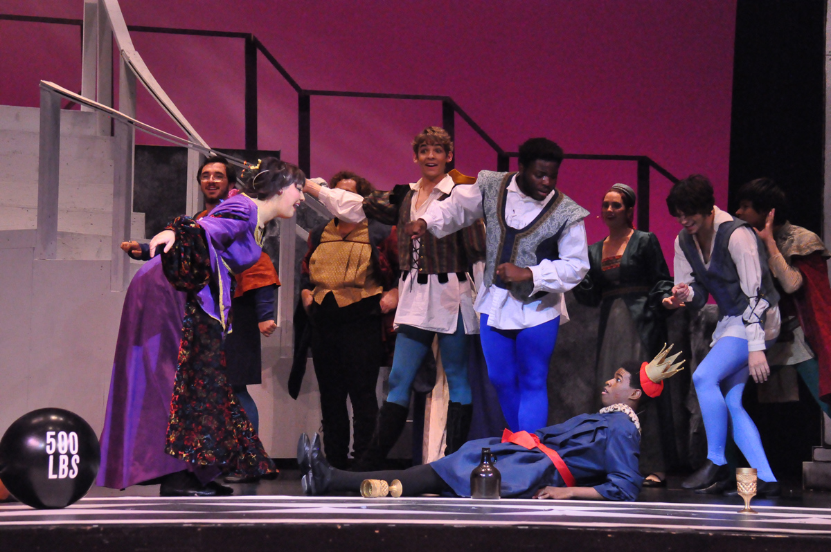 Performing arts majors putting on a performance