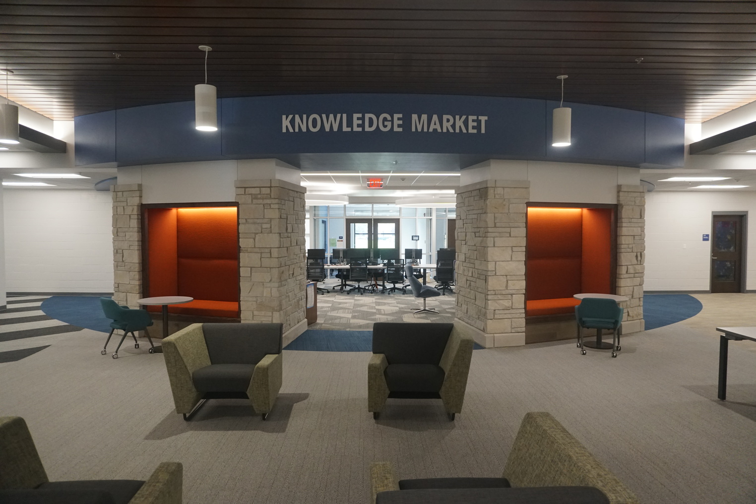 A picture of the Knowledge Market inside the Shake Resource Center