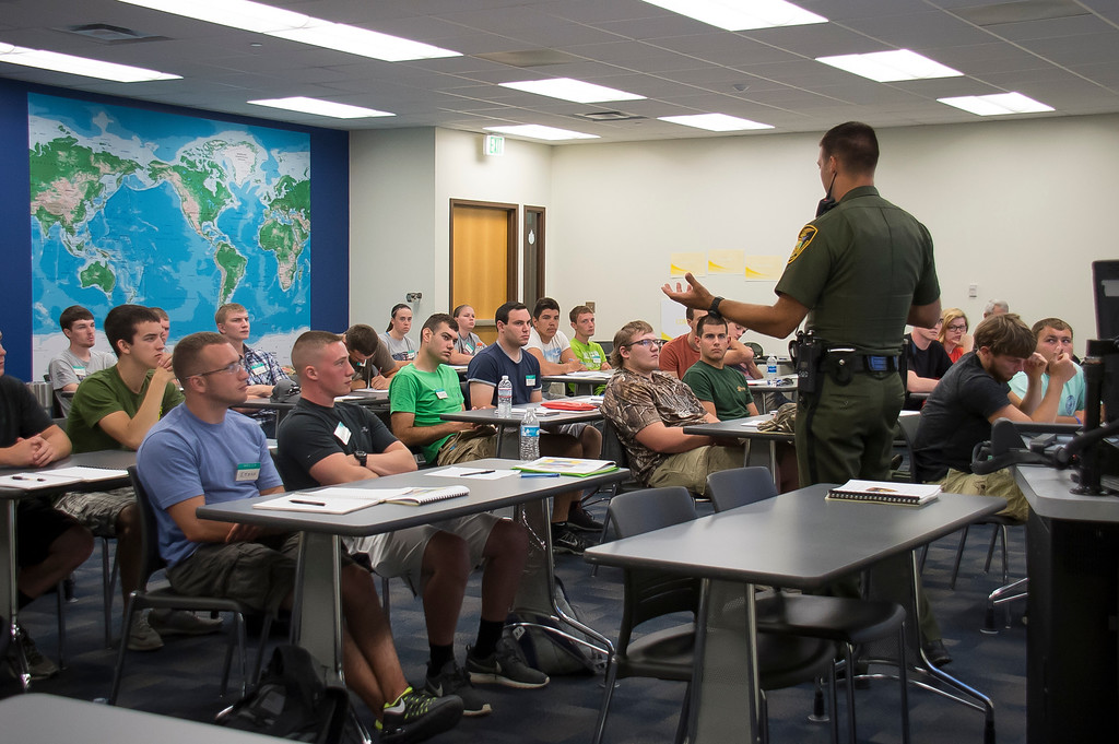 A photo taken during a law enforcement class