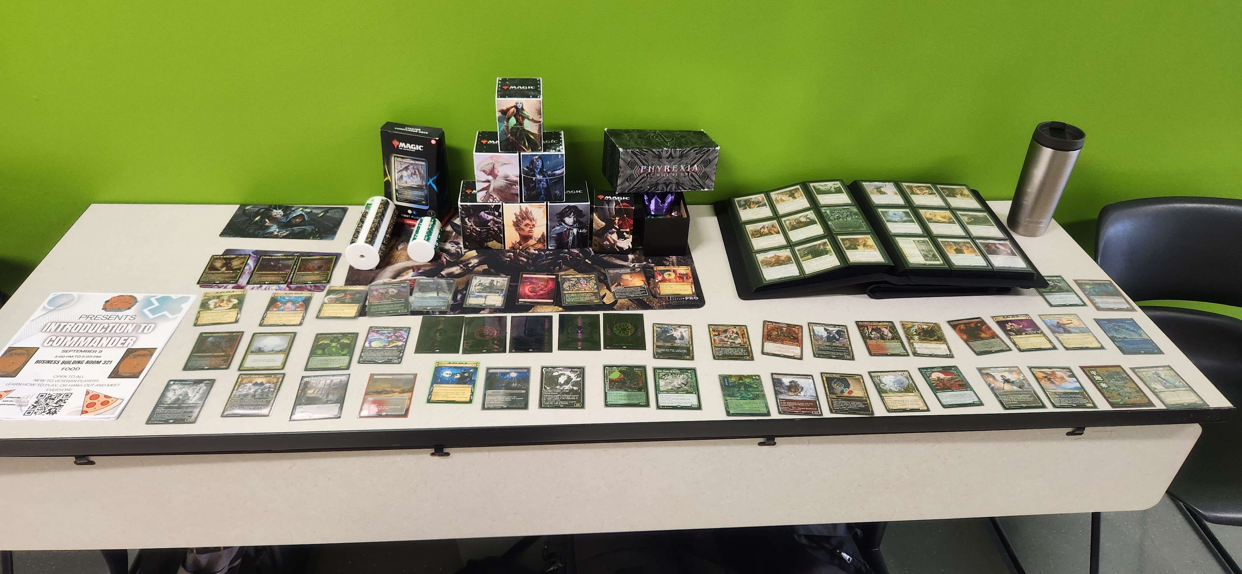 A collection of Magic cards on a table