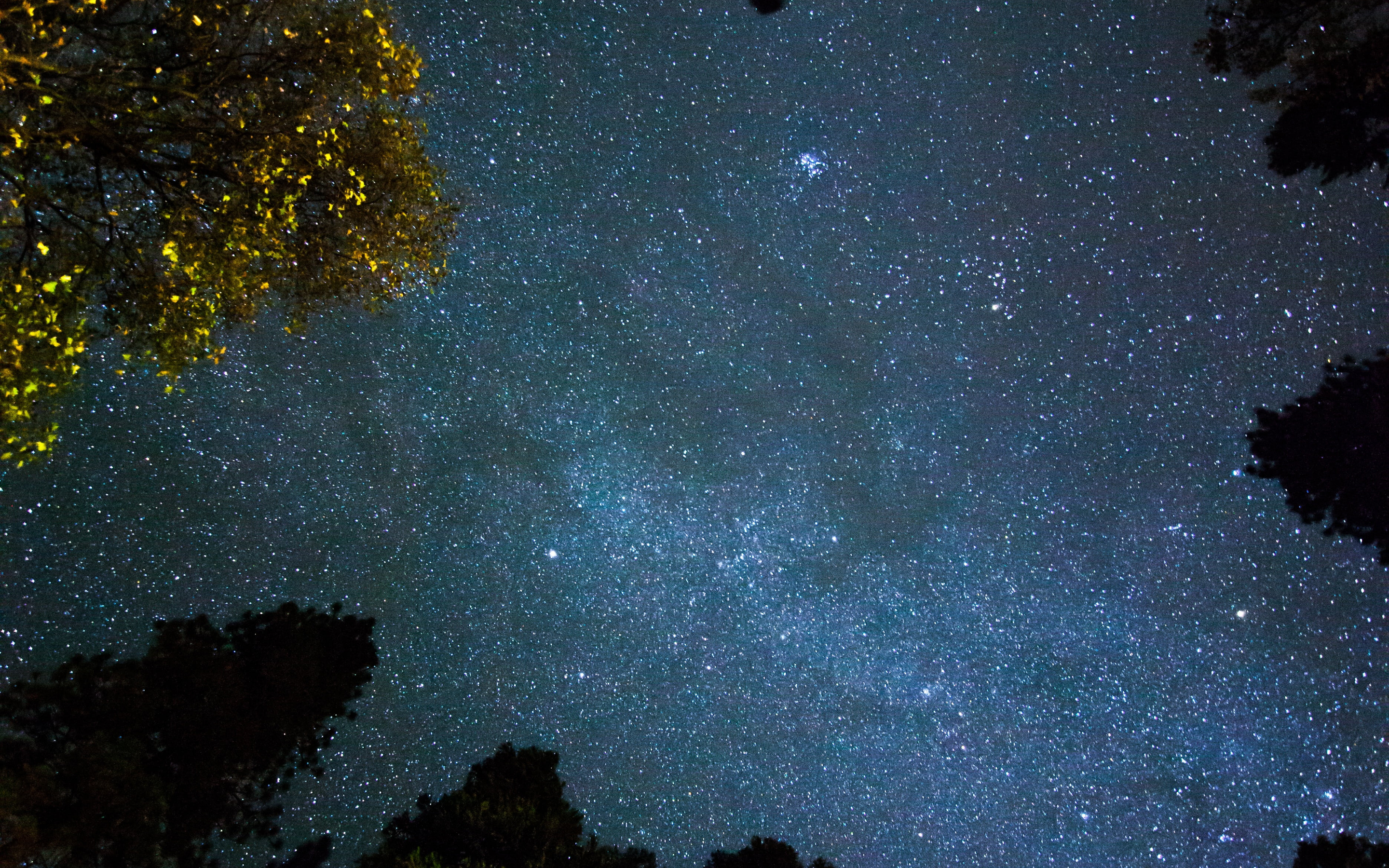 A photo of the sky taken at night