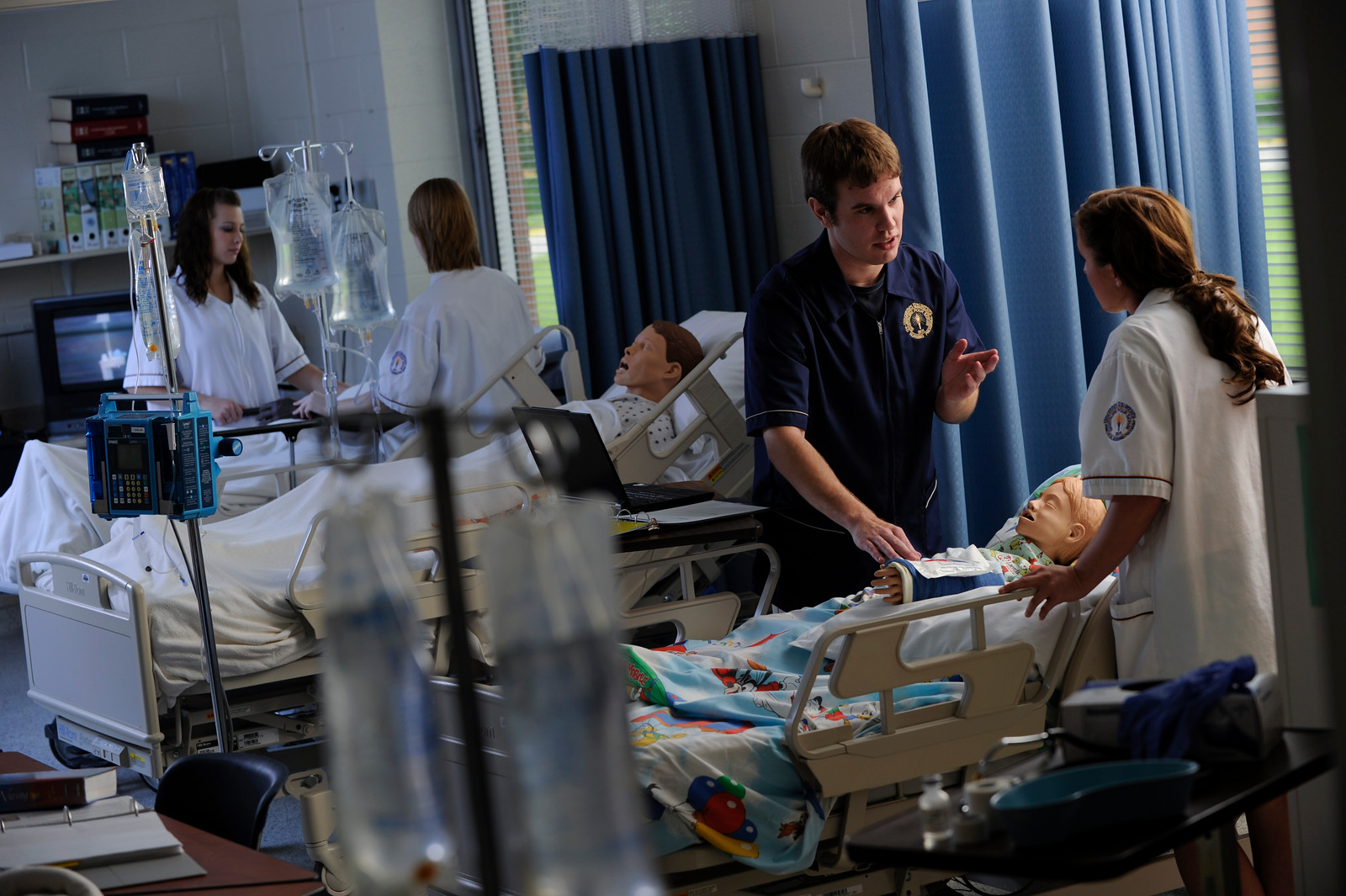 Students learn hands on skills at the nursing program
