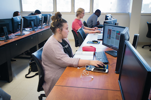 It students at desks